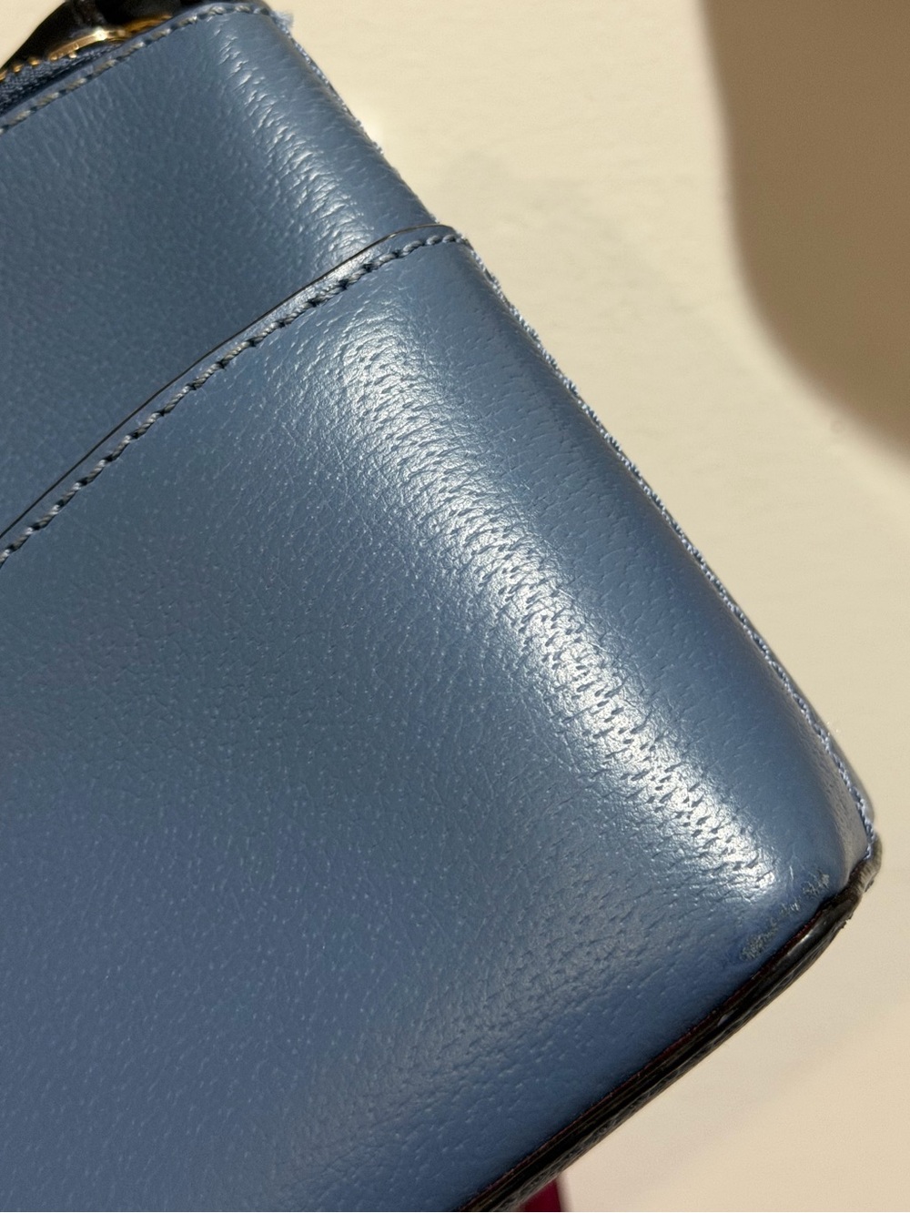 kate spade Blue Pebbled Leather Crossbody with Gold Hardware - Picture 4 of 4